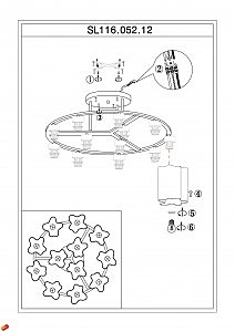 Потолочная люстра ST Luce Onde SL116.052.12